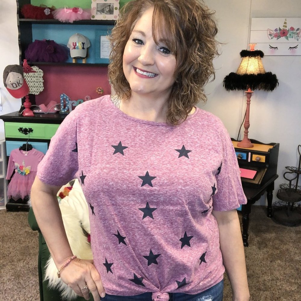 Front Tie Stars Top